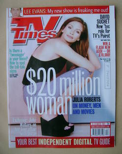 TV Times magazine - Julia Roberts cover (24-30 March 2001)