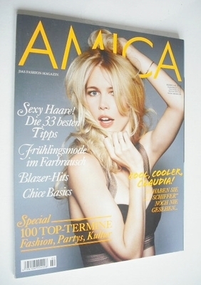 Amica magazine - Claudia Schiffer cover (February 2008)