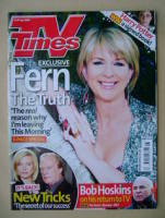 <!--2009-07-11-->TV Times magazine - Fern Britton cover (11-17 July 2009)