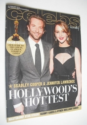 Celebs magazine - Bradley Cooper and Jennifer Lawrence cover (24 February 2013)