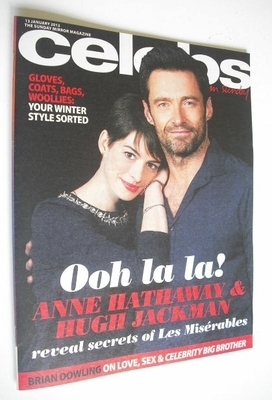 Celebs magazine - Anne Hathaway and Hugh Jackman cover (13 January 2013)