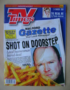 TV Times magazine - Steve McFadden cover (3-9 March 2001)