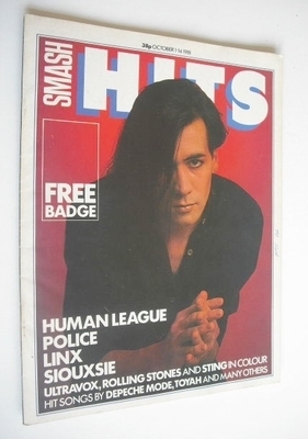 <!--1981-10-01-->Smash Hits magazine - Human League cover (1-14 October 198