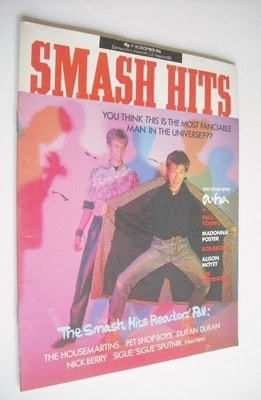 <!--1986-12-17-->Smash Hits magazine - A-Ha cover (17-30 December 1986)