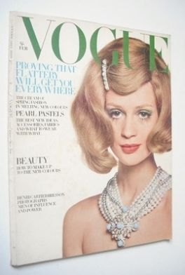 British Vogue magazine - February 1968 - Celia Hammond cover