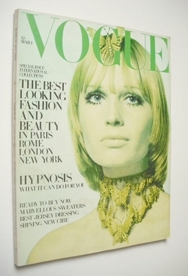 British Vogue magazine - 1 March 1969 - Sue Murray cover