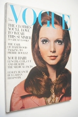 <!--1969-04-01-->British Vogue magazine - 1 April 1969 - Lesley Jones cover