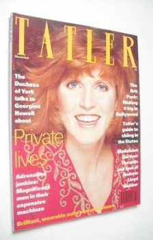 Tatler magazine - November 1991 - Sarah Ferguson cover