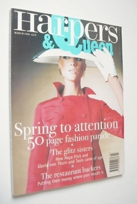British Harpers & Queen magazine - March 1996 - Jade Parfitt cover