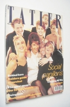 Tatler magazine - November 1990 - Social Papillons cover