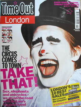 <!--2009-06-25-->Time Out magazine - Mark Owen cover (25 June - 1 July 2009