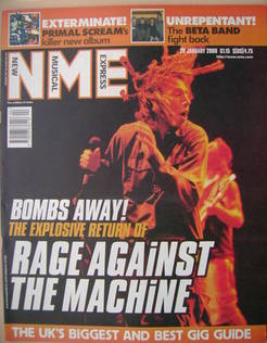 <!--2000-01-29-->NME magazine - Rage Against The Machine cover (29 January 