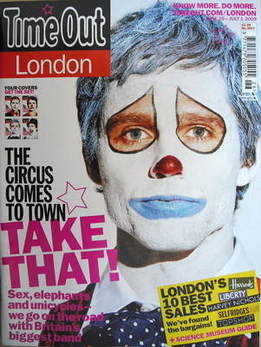 <!--2009-06-25-->Time Out magazine - Jason Orange cover (25 June - 1 July 2