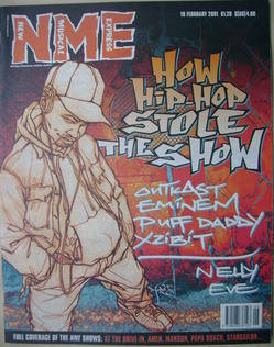 NME magazine - How Hip-Hop Stole the Show cover (10 February 2001)