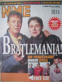 <!--2000-02-12-->NME magazine - Paul McCartney and Shaun Ryder cover (12 Fe