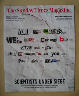 <!--2013-05-05-->The Sunday Times magazine - Scientists Under Siege cover (