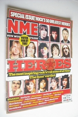 NME magazine - Rock's 50 greatest heroes cover (13 May 2006)