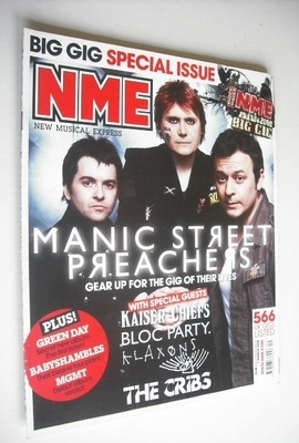 NME magazine - Manic Street Preachers cover (1 March 2008)