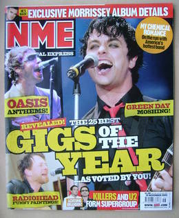 NME magazine - Billie Joe Armstrong cover (19 November 2005)