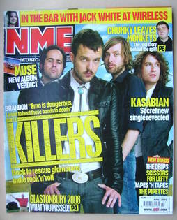 NME magazine - The Killers cover (1 July 2006)