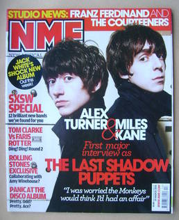 NME magazine - Alex Turner and Miles Kane cover (29 March 2008)