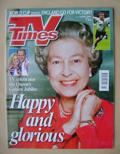 TV Times magazine - The Queen cover (1-7 June 2002)