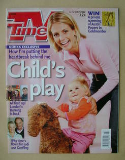 TV Times magazine - Ulrika Jonsson cover (6-12 July 2002)