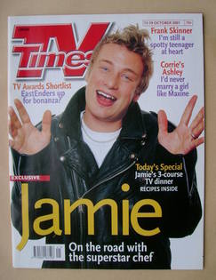 TV Times magazine - Jamie Oliver cover (13-19 October 2001)