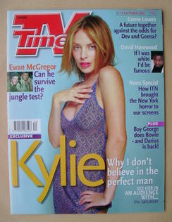 TV Times magazine - Kylie Minogue cover (6-12 October 2001)