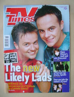 TV Times magazine - Ant and Dec cover (11-17 May 2002)