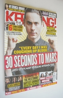 Kerrang magazine - 30 Seconds To Mars cover (18 May 2013 - Issue 1466)
