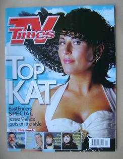 <!--2002-06-15-->TV Times magazine - Jessie Wallace cover (15-21 June 2002)