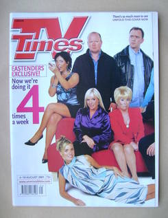 TV Times magazine - EastEnders cover (4-10 August 2001)