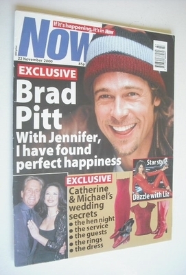 <!--2000-11-22-->Now magazine - Brad Pitt cover (22 November 2000)