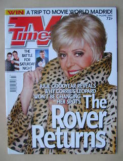 TV Times magazine - Julie Goodyear cover (8-14 June 2002)