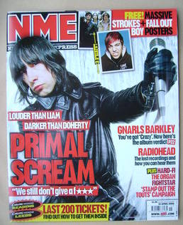 NME magazine - Bobby Gillespie cover (15 April 2006)