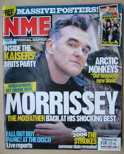 NME magazine - Morrissey cover (25 February 2006)
