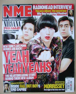 NME magazine - Yeah Yeah Yeahs cover (25 March 2006)