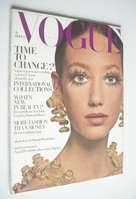 British Vogue magazine - 1 September 1968 - Marisa Berenson cover