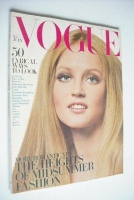 British Vogue magazine - July 1968 - Ingrid Brett cover