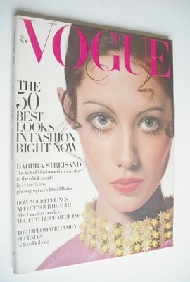 British Vogue magazine - November 1968 - Moyra Swann cover