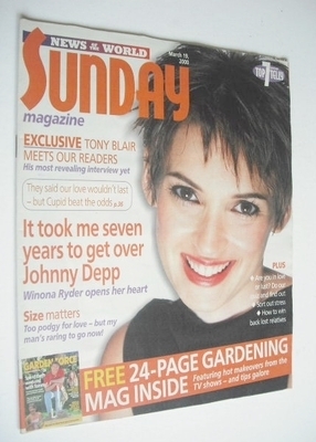 Sunday magazine - 19 March 2000 - Winona Ryder cover
