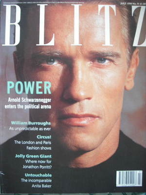 Blitz magazine - July 1990 - Arnold Schwarzenegger cover