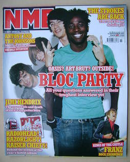 NME magazine - Bloc Party cover (17 September 2005)