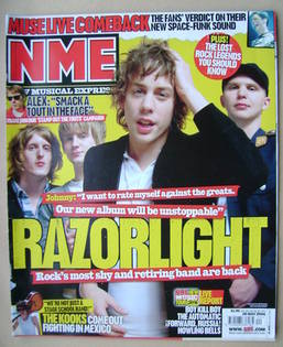 NME magazine - Razorlight cover (20 May 2006)