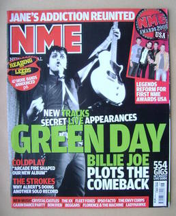 NME magazine - Billie Joe Armstrong cover (3 May 2008)