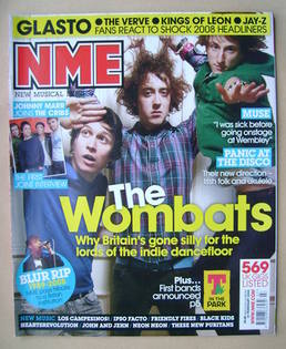 NME magazine - The Wombats cover (16 February 2008)