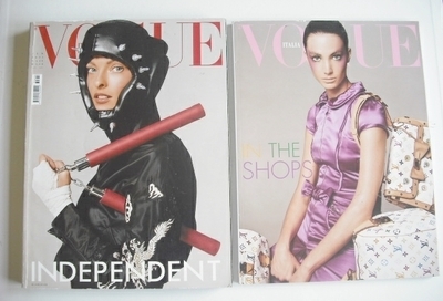 <!--2003-02-->Vogue Italia magazine - February 2003 - Linda Evangelista cov