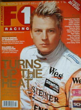 F1 Racing magazine - Kimi Raikkonen cover (February 2004)