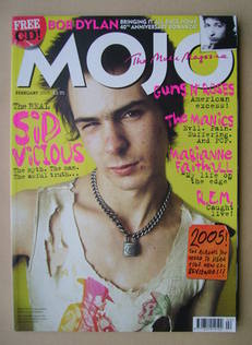 MOJO magazine - Sid Vicious cover (February 2005 - Issue 135)